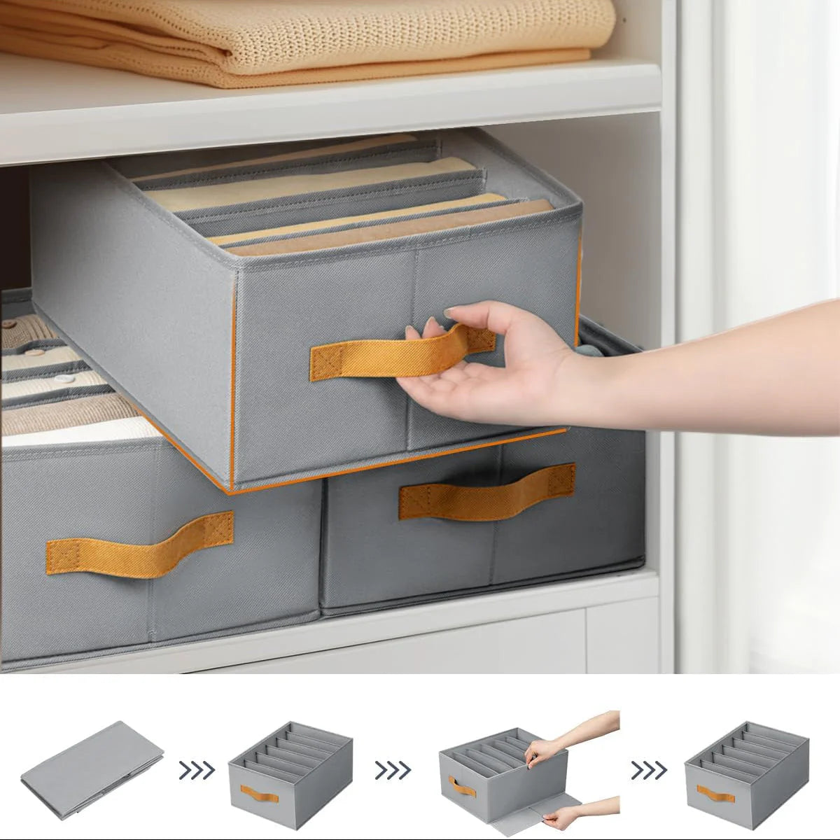 Premium Foldable Clothes Storage Organizer | Pack of 6