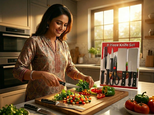Premium 8-Piece Stainless Steel Knife Set | Ultra Sharp & Rust Resistant