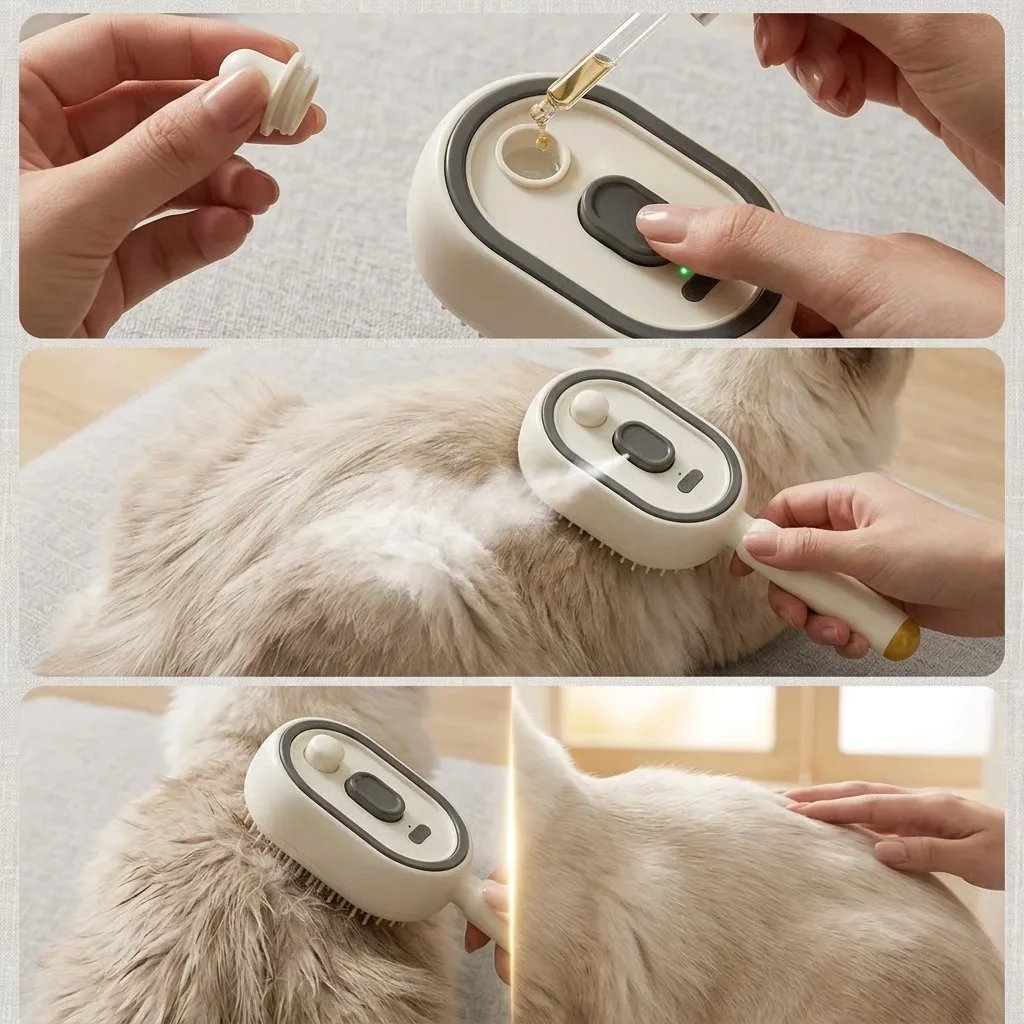 4-In-1 Electric Spray Hair Brush | Salon Style Hair In Minutes