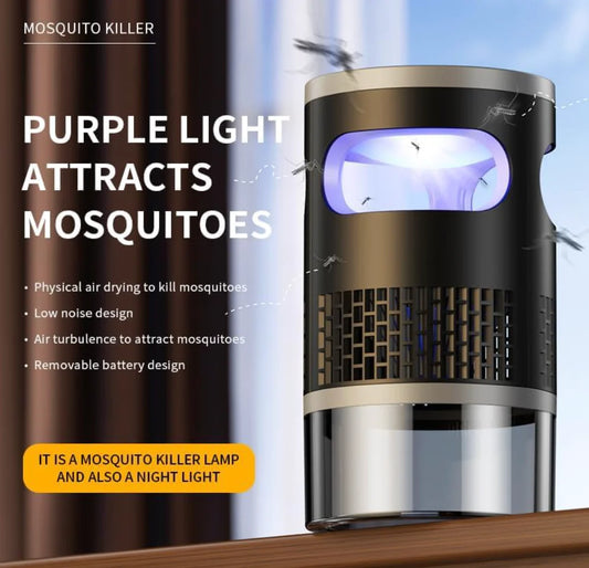 2-in-1 Mosquito Killer Lamp – USB Rechargeable Mosquito Trap & Night Light